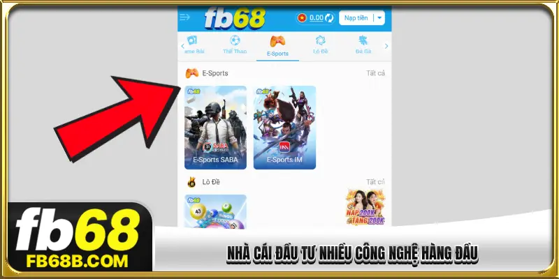 Nhà cái đầu tư nhiều công nghệ hàng đầu