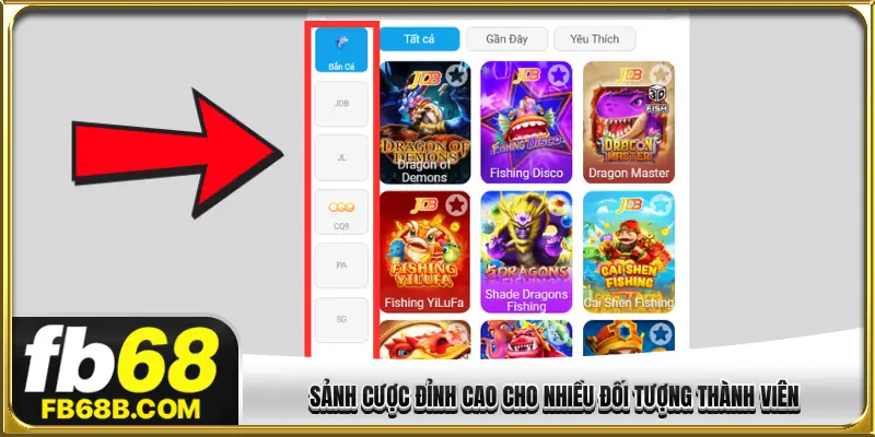 Sảnh cược đỉnh cao cho nhiều đối tượng thành viên