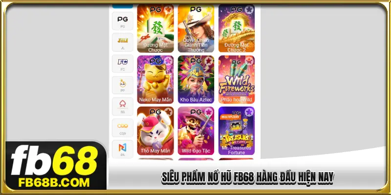 Siêu phẩm nổ hũ FB68 hàng đầu hiện nay