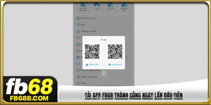 Tải app FB68 thành công ngay lần đầu tiên